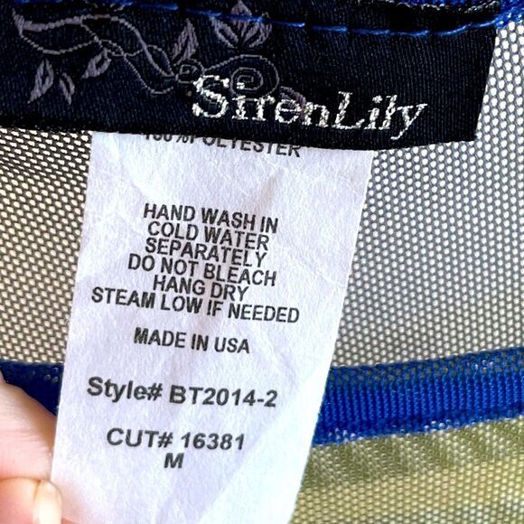 Siren Lily Fringe Multicolored Shear Top Medium - Picture 3 of 3